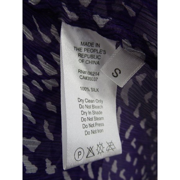 Joes Jeans Shirt Small Silk Military Top Button Up Sheer Unisex * - Picture 10 of 11